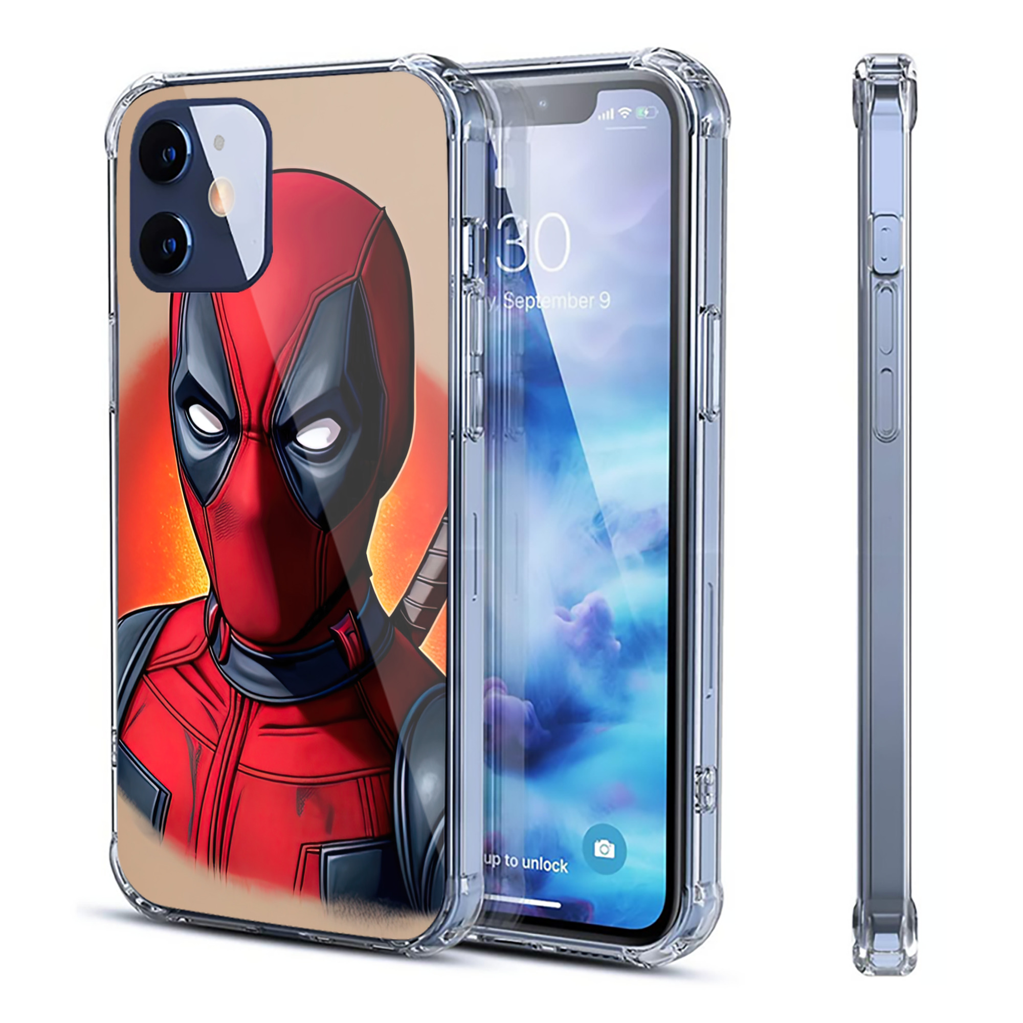 （画像用） Deadpool デッドプール 【iPhone 12シリーズ対応】透明スマホケース（クリアソフトケース）